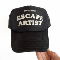 'ESCAPE ARTIST' TRUCKER HAT - GLOW IN THE DARK!