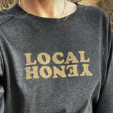 'LOCAL HONEY' GLITCH RAGLAN BASEBALL TEE
