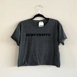 LADIES 'SUBVERSIVE' FESTIVAL CROPPED TEE  - ACLU