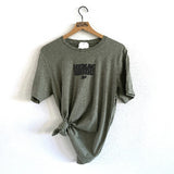 NO WAR in Ukrainian, in black flock, on military green tshirt